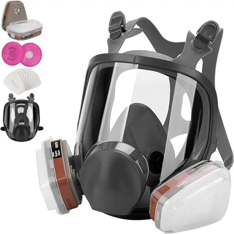 6800 dust mask, anti fog full face mask, filter industrial acidic gases, welding spray paint insecticides, chemical gas mask