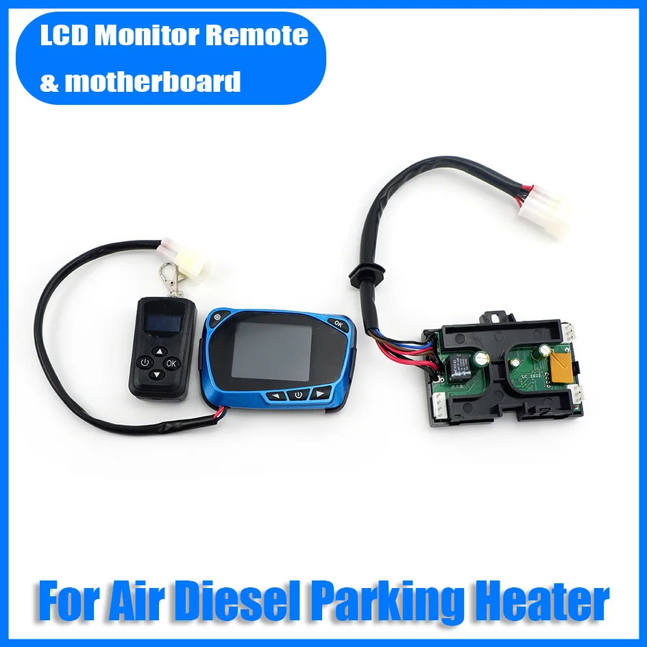 12V Air Diesel Heater LCD Monitor Switch Control Controller Blue Board Motherboard Mainboard Display Remote For Car Van Camper