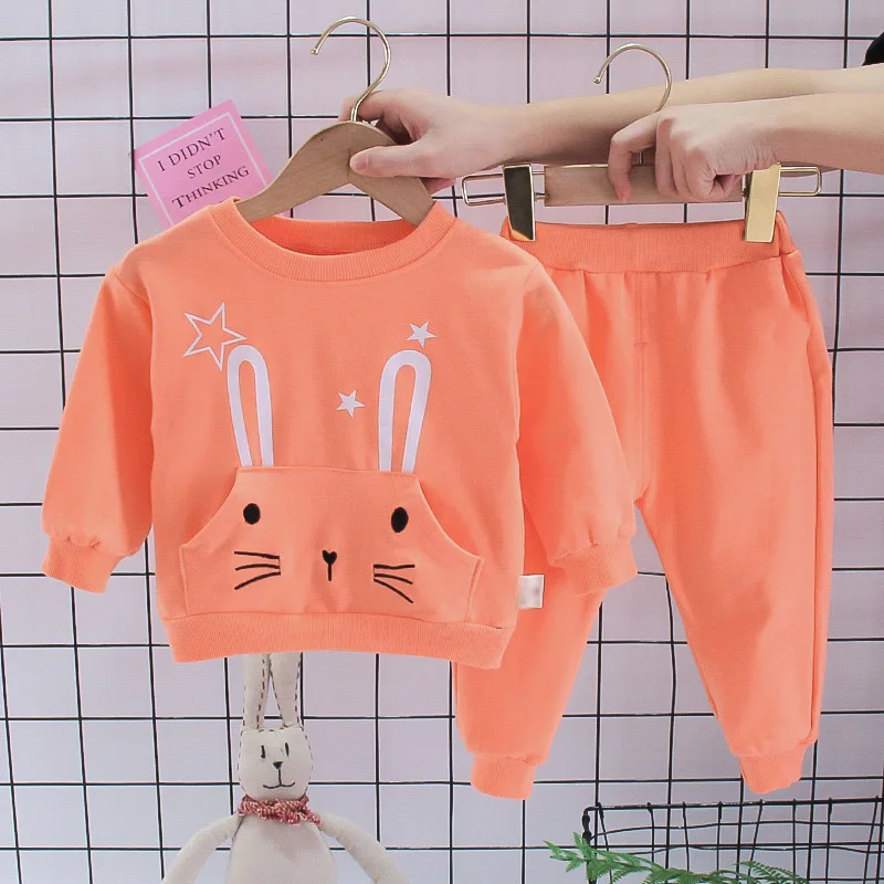 New Spring Autumn Baby Clothes Suit Children Girls T-Shirt Pants 2Pcs/Sets Kids Outfits Toddler Casual Costume Infant Tracksuits