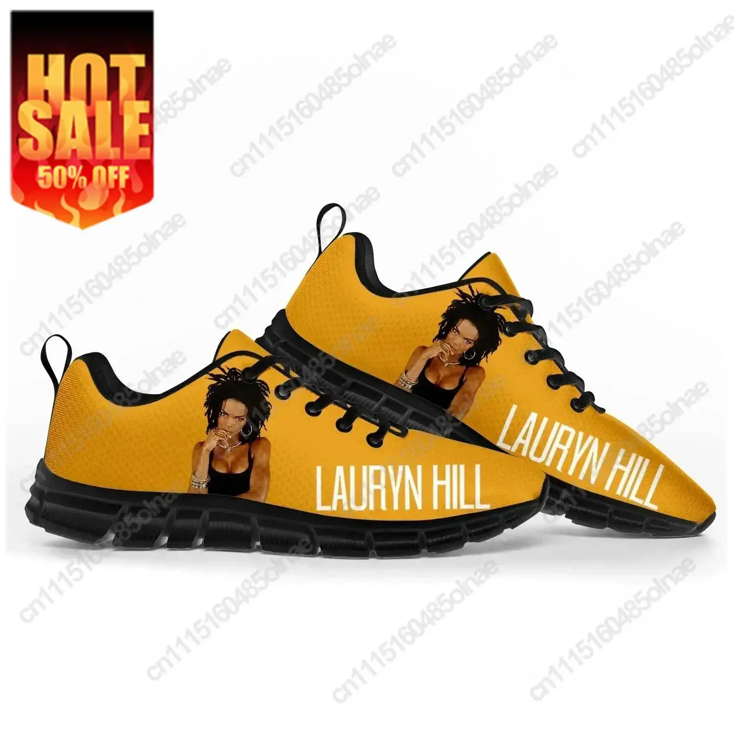 Lauryn Hill Rapper Pop Sports Shoes Mens Womens Teenager Sneakers Casual Custom High Quality Couple Shoes Black