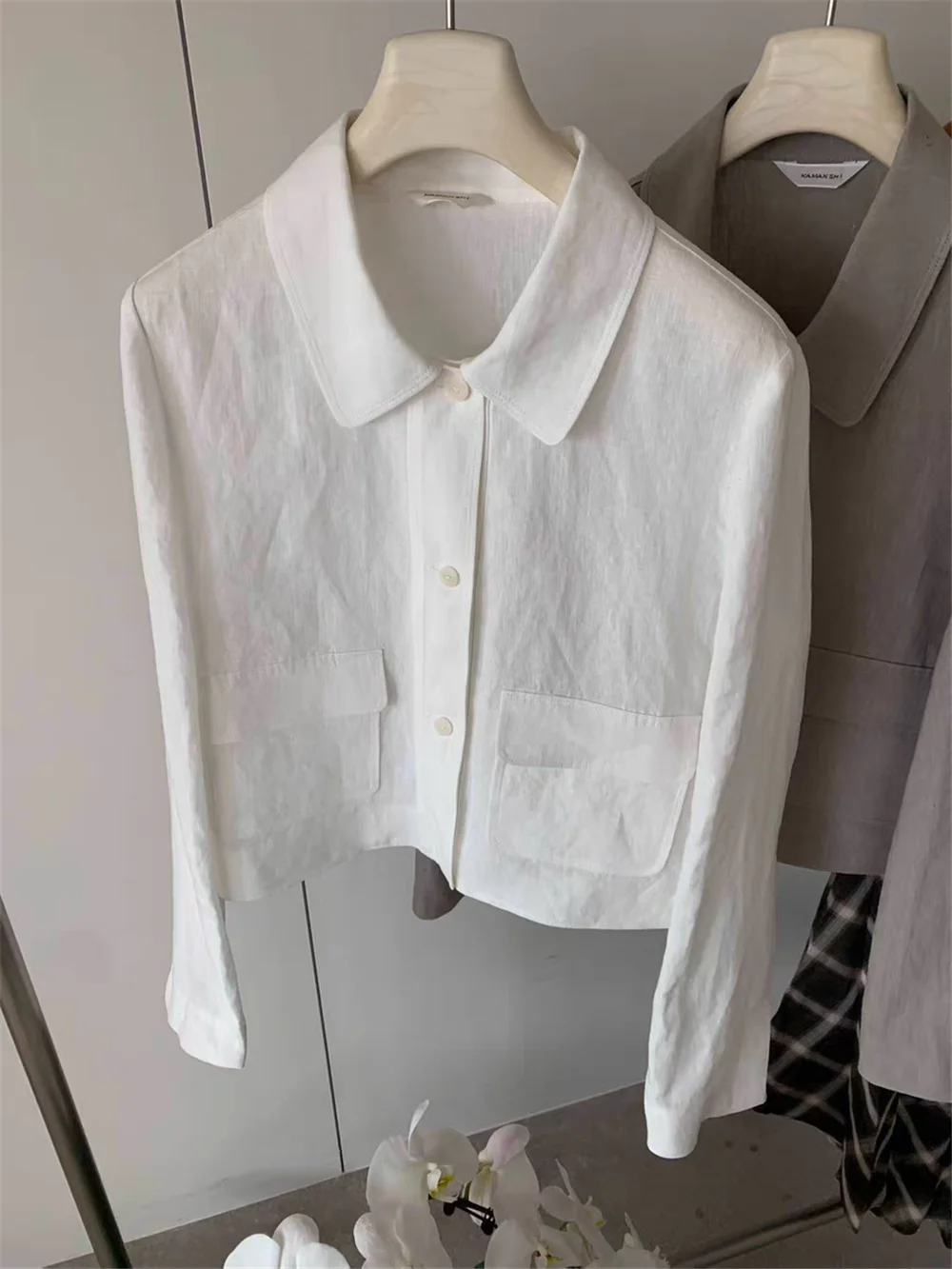 Retro Style Casual Women's Jacket Collar up Sunscreen Loose Fit All Match Spring Summer New Style Fashionable Top Shirt