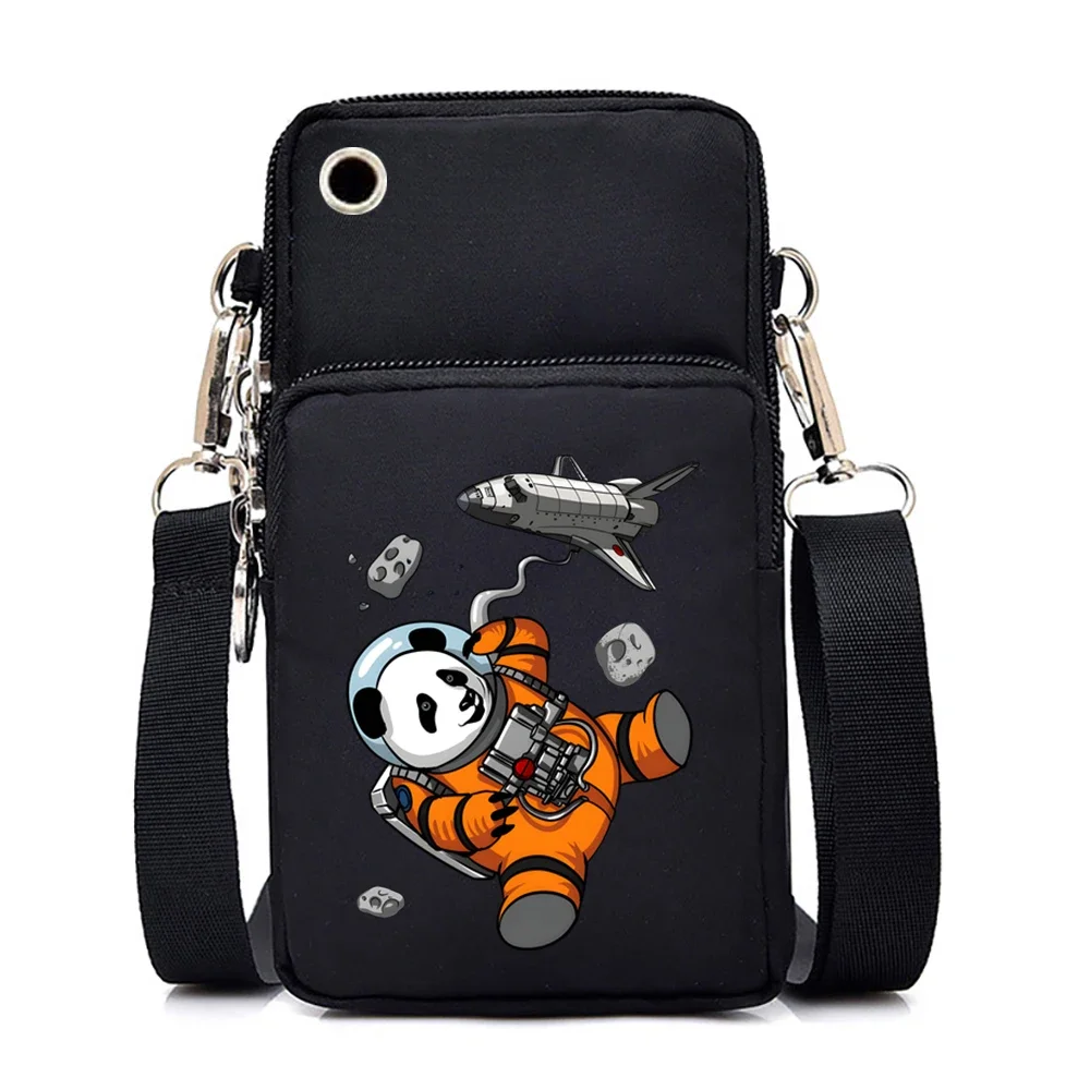 French Bulldog Astronaut Print  Small Bags Handbags  Hip Hop Women Crossbody Bags Harajuku Purse Clutch Phone Shoulder Bag