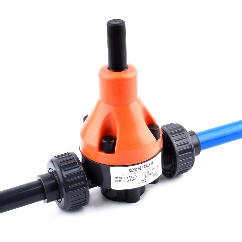 1PC I.D 20~75mm UPVC Back Pressure Valves Relief Valves PVC Safety Valves Back Pressure Valves Safety Check Valves