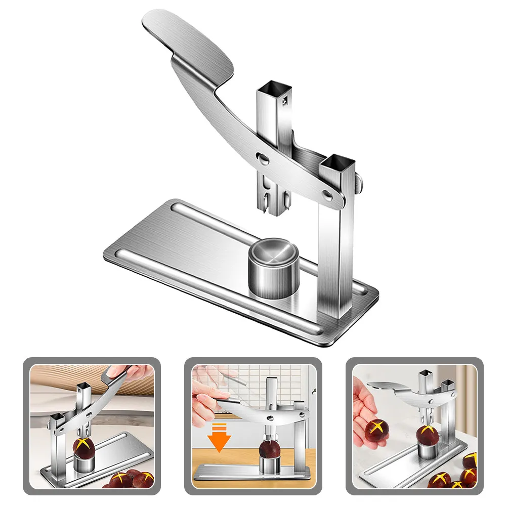 

Press Type Chestnut Cracker Stainless Steel Manual Nut Splitter for Roasting Peeling Easy Grip Ergonomic Kitchen Tool