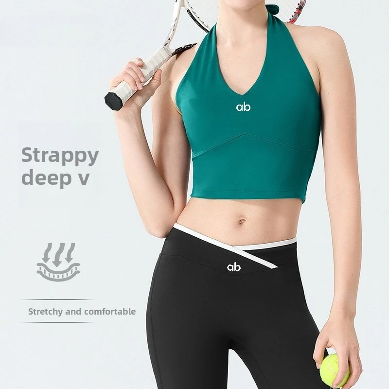 Women High End Deep V Yoga Two Pieces Set Quick Dry Slim Fit Summer Gym Pilates Running Sportswear Women Yoga Sets