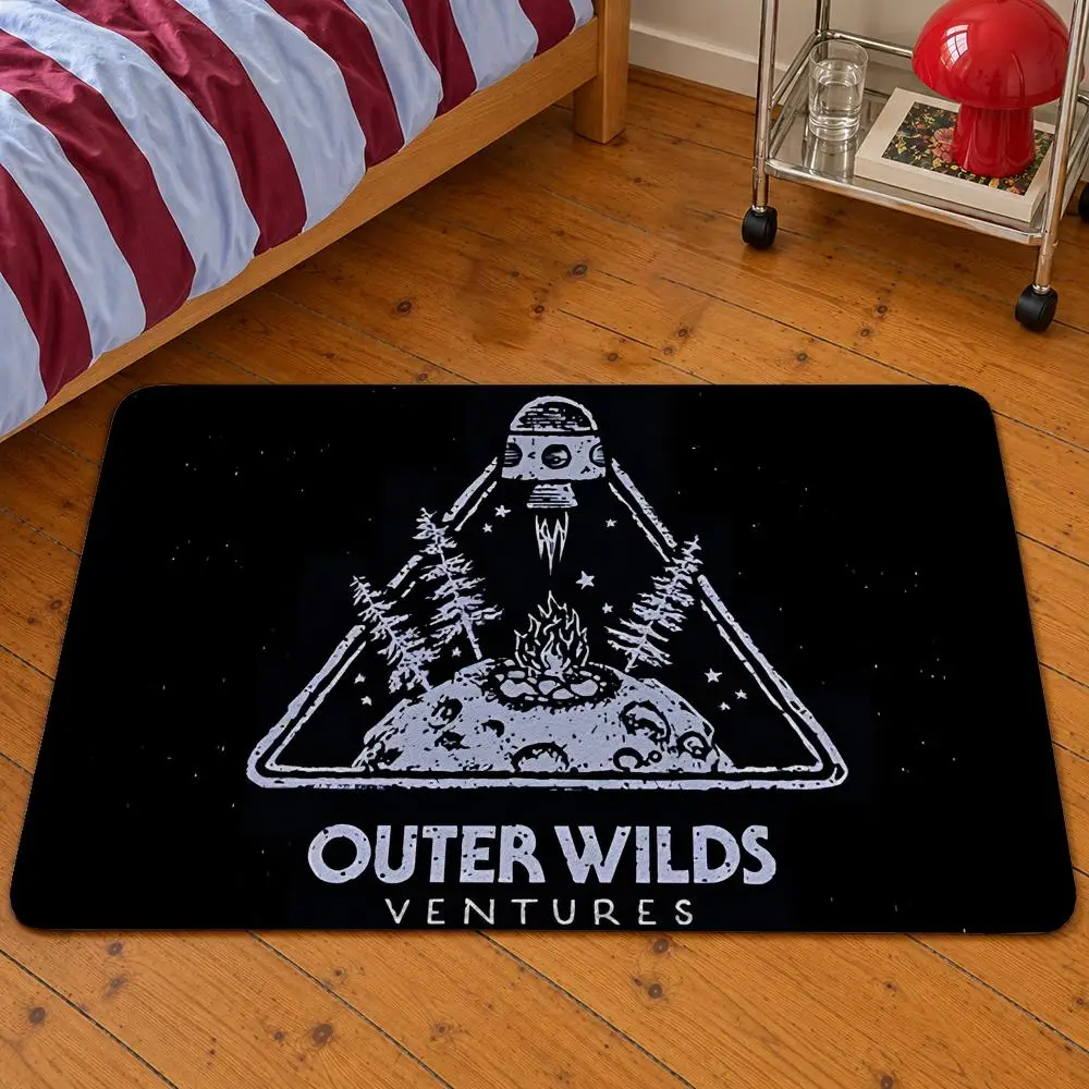Game Outer Wilds Nomai Quantum Moon Floor Mat Soft Flannel Entrance Doormat Non-Slip Washable Rug For Bedroom Kitchen Home Decor