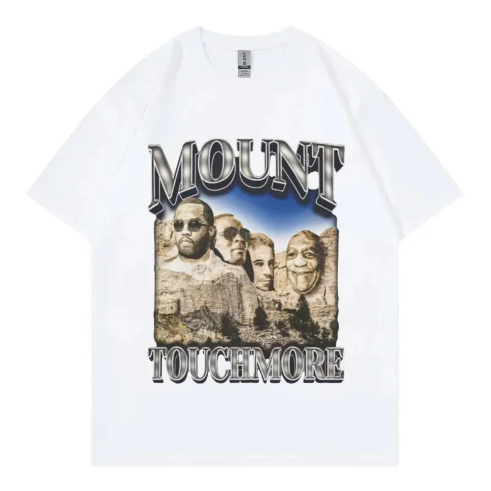 Funny P Diddy Mount Touchmore T Shirt Hip Hop Vintage Clothing Short Sleeve Fashion Streetwear Urban Style Printed T-Shirt