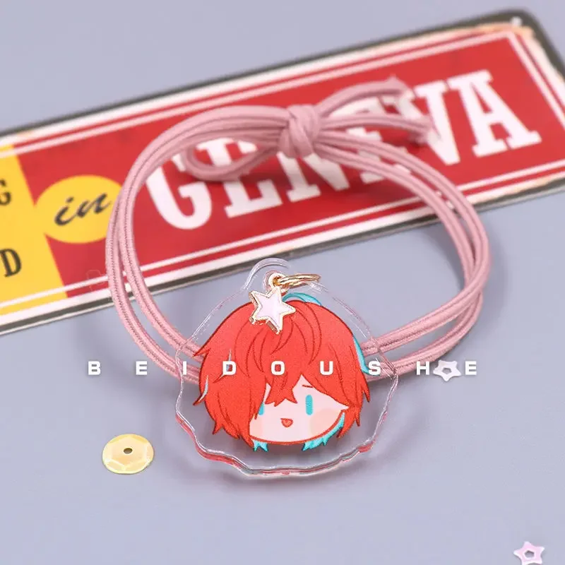 Hypnosis Microphone Hair Bands Girl Anime Yamada Ichiro for Children Hair Ties Kawaii Cosplay Hair Acrylic Accessories Gifts