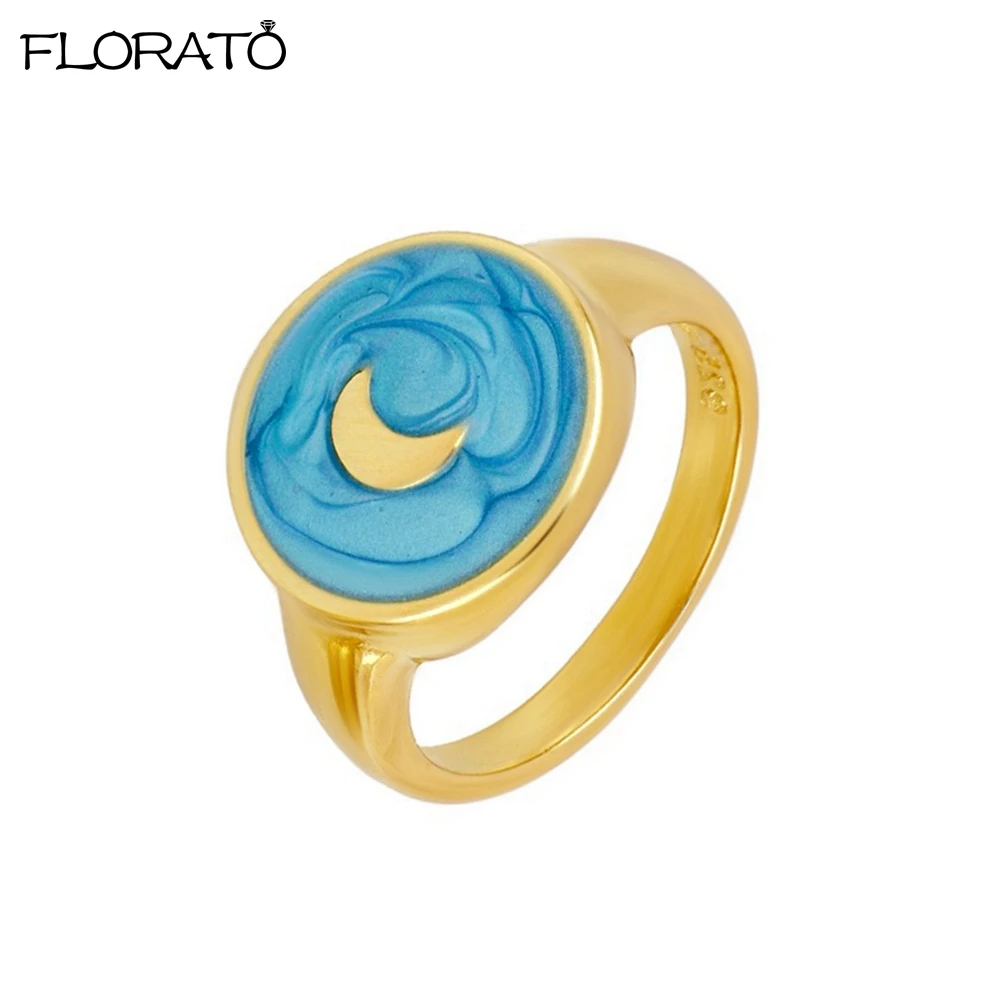Women's Colorful Enamel Ring, 24K Gold Plated Candy Colors Gift