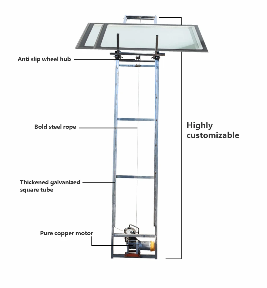 30 Meter Height Custom Solar Panel Lift Electric Hoists Lift Platform Ladder Lift With 300KG Powerful Capacity