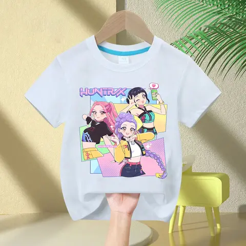 2025 Heta Filmer Mjuk Bomull Baby Flickor T-shirt Barnkläder KPop Demon Hunters Fans Presenter Barnkläder Mode Casual Toppar 10 best sales tröja för babyflicka - №9