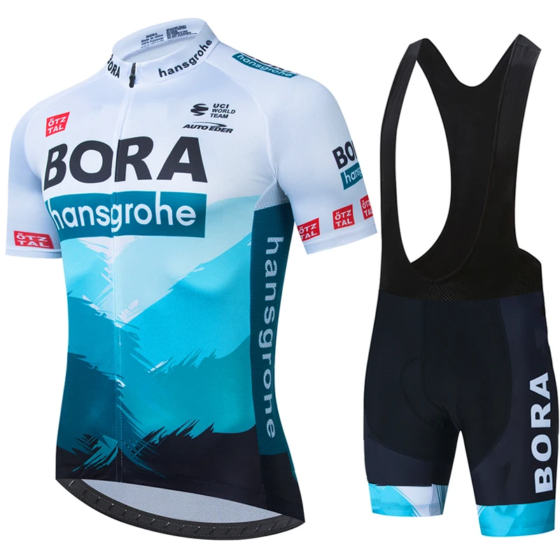 AliExpress Cycling Uniform UCI BORA Mtb Male Clothing Bicycle Clothes Set Men's Pants Gel Man Jersey Shorts Complete Summer Laser Cut Team