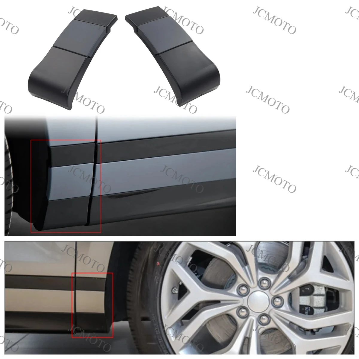 1Pc Car Front Fender Lower Molding Trim Cover LR137460 LR137455 For Land Rover Range Rover Evoque 2019-2024 ABS Primer