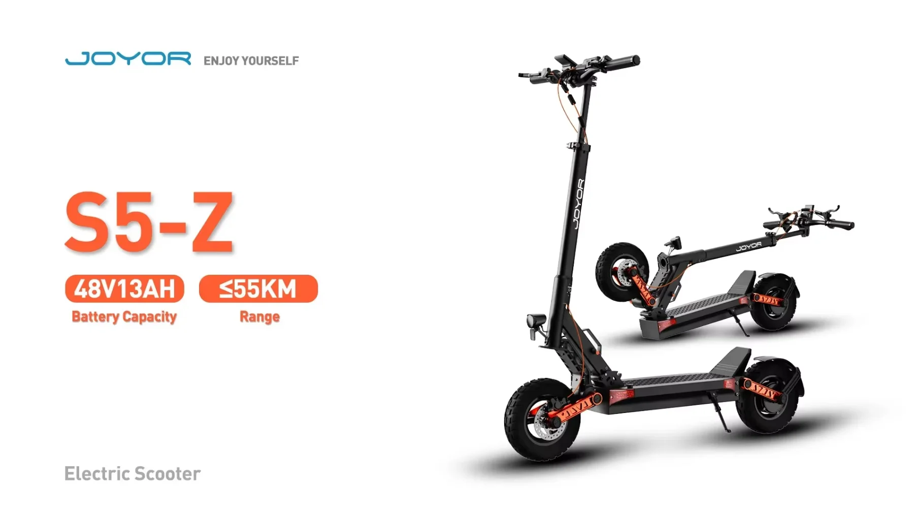 --Patinete eléctrico Joyor S5-Z, batería de 48 V y 13 Ah, neumáticos todoterreno de 10 pulgadas, chasis de aleación de aluminio, frenos de