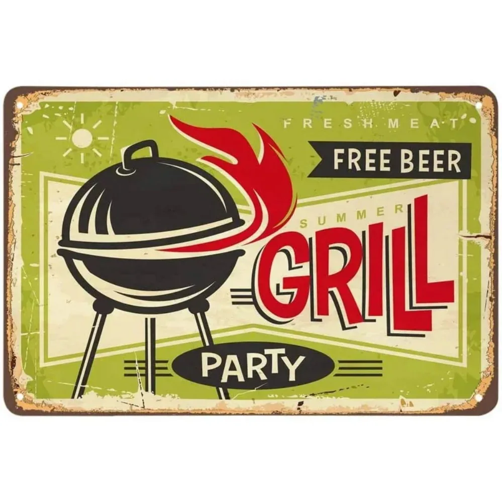 Retro 'Come In We're Open' Metal Sign | Coffee Beer Tea Decor with Vintage Vibe | Perfect for Bars, Restaurant, Cafe & Clubs