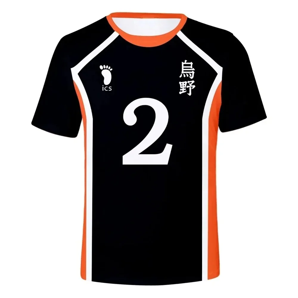 2024 New Child Haikyuu Short Sleeve For Jersey Adults Kids Summer Sports Volleyball Uniforms Training Tees O Neck Tops Clothing