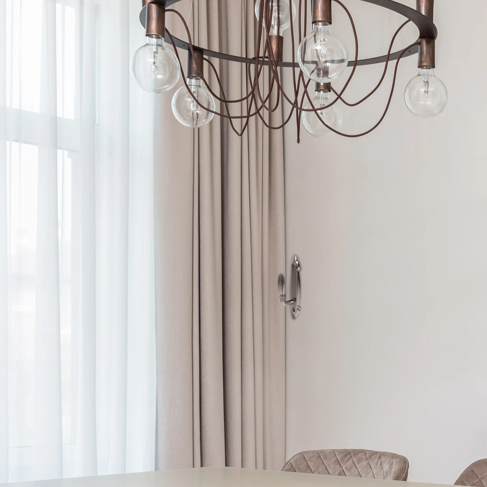 

2 Pcs Curtain Hook Hooks Household Tieback Multifunction Exquisite Aluminum Alloy Holder Drape Hanging