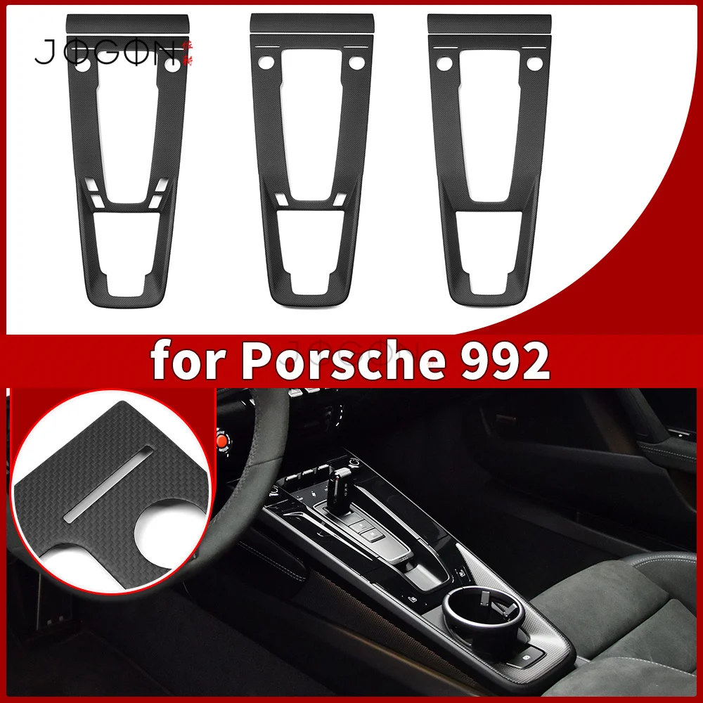 

Plain Carbon Fiber Center Console Gear Shifter Panel Cover For Porsche 911 992 Targa Turbo Carrera GT4 GTS RS 2020+ Interior