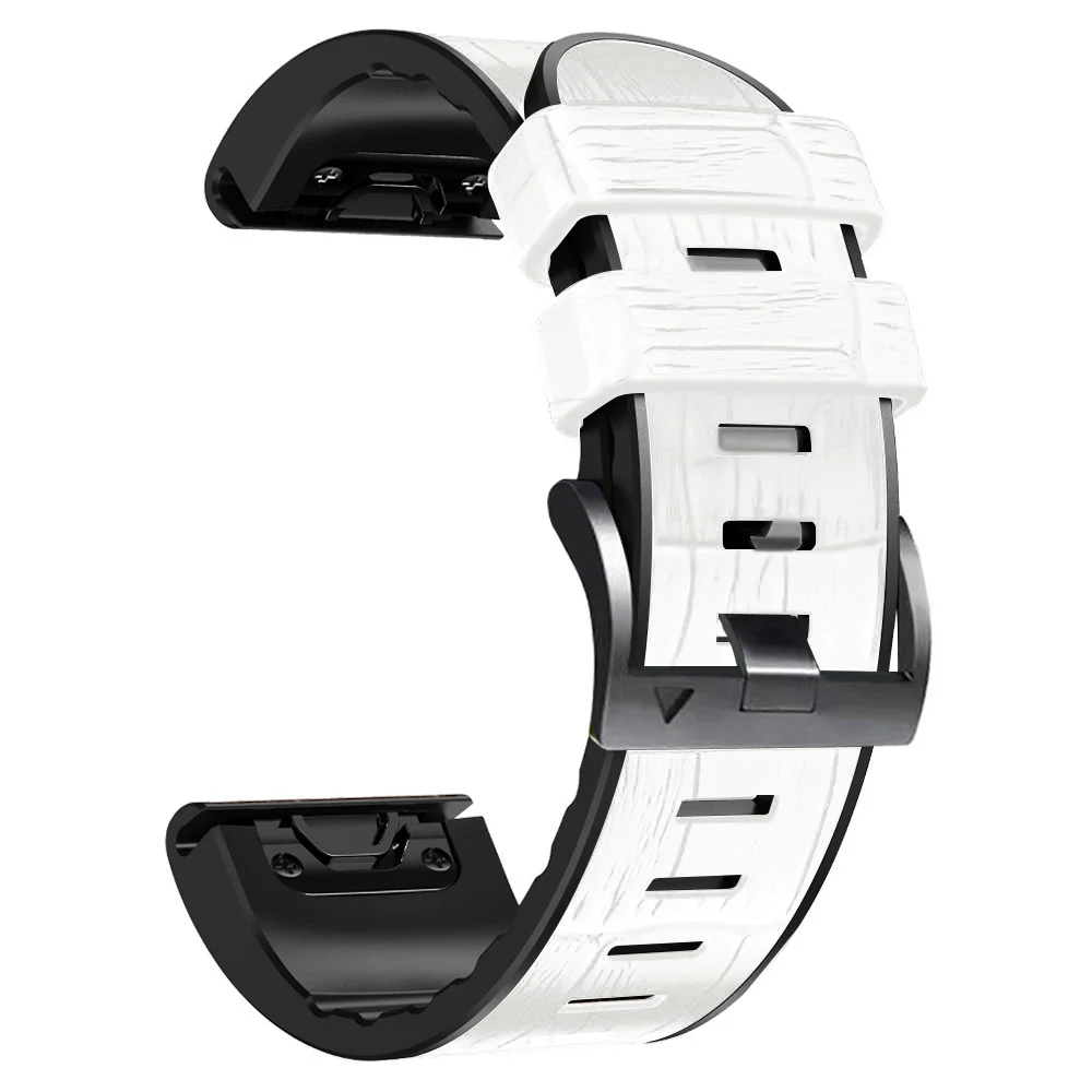 22mm 26mm Silicone Leather Strap For Garmin Fenix 8 E 7X 7 6X 6 Pro 5X Plus 955 Smart Watch Band Epix Pro Gen2 47/51mm Wristband image 5
