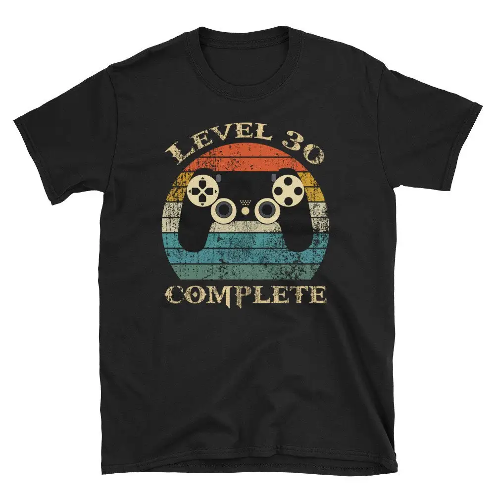 Level 30 Complete T Shirt Funny Gamer 30Th Birthday Gift Gaming