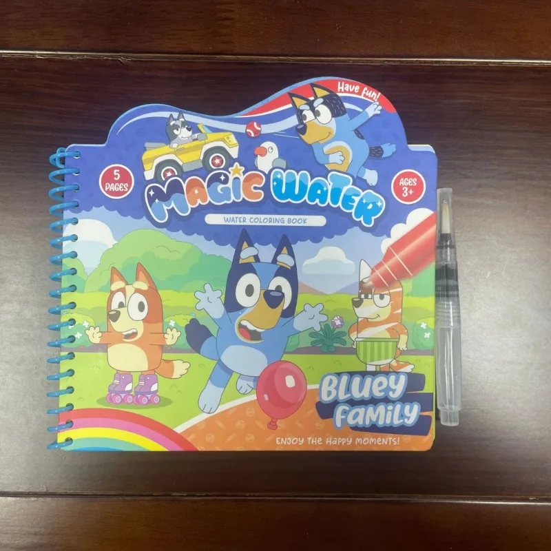 

Книга для рисования и раскрашивания Bluey в стиле аниме, красочная книга для скетчинга, забавная книга для раскрашивания, подарок на день рождения для детей, игрушка