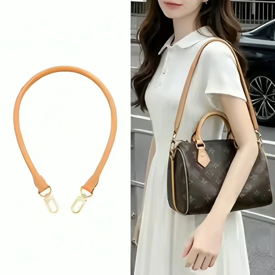 Thin Vegetable Tanned Replacement Leather Bag Strap Single Shoulder Strap For Women Handbag Purse Replacement Parts