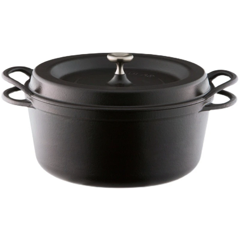 Enamel Cast Iron 26cm Sukiki Seafood Pot Shallow Pot Japanese Hot