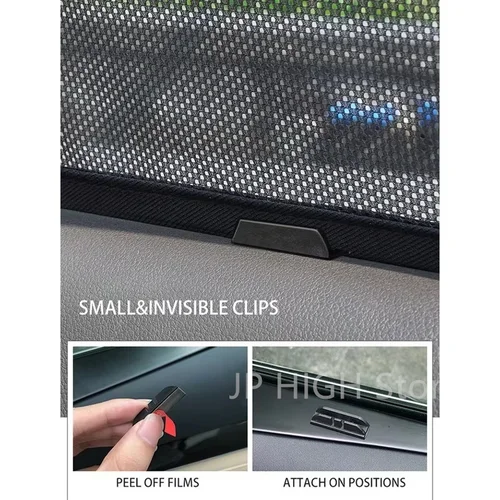 Imagen 2 del producto Parasoles de ventana lateral para Suzuki Jimny JB64 Sierra JB74W 2019 + cortina de gasa de red accesorios interiores antiinsectos