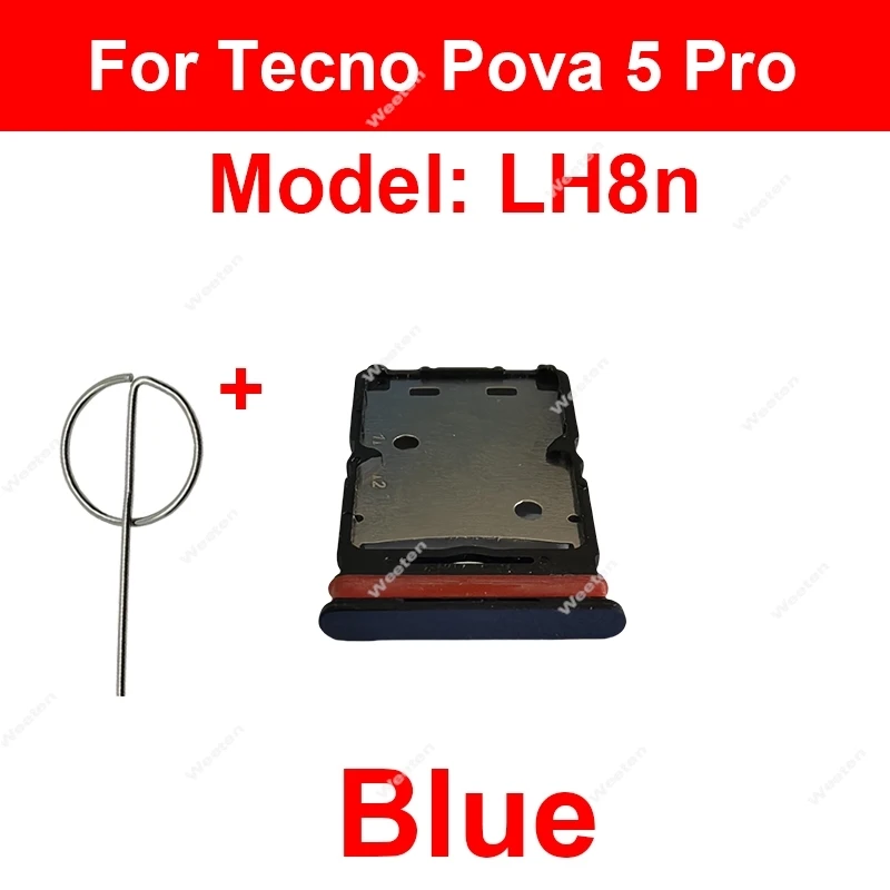 Sim-Kartenfach-Halter für Tecno Pova 5 5 Pro 5Pro 5 Free Fire Edition 5G Sim-Kartenfach Slot Kartenleser SIM-Karte Reparatur Teile