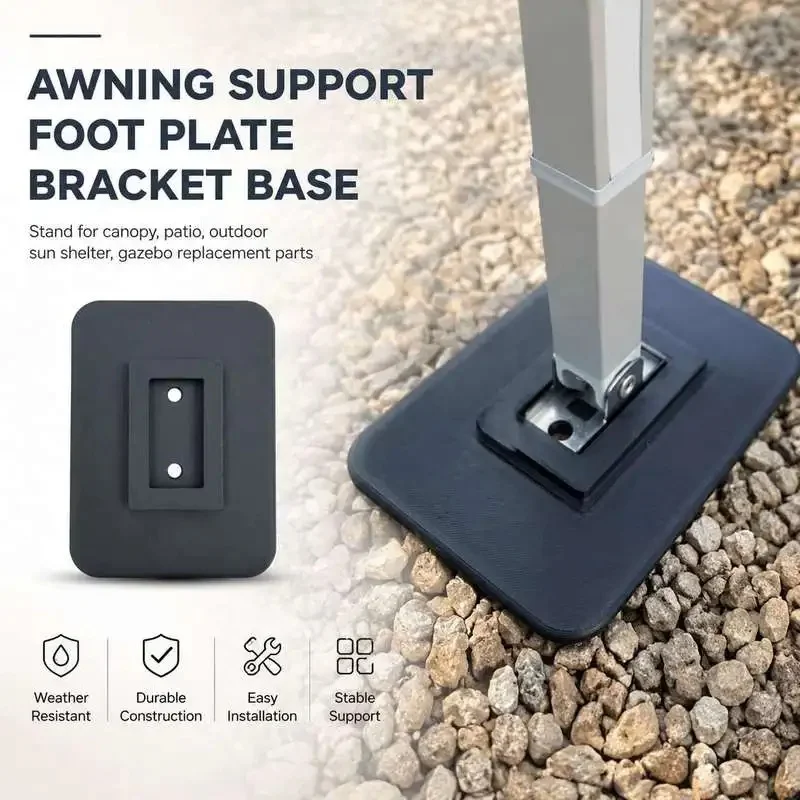 Outdoor Gazebo Base Foot Bracket Canopy Awning Support Plate Patio Sun Shelter Replacement Part