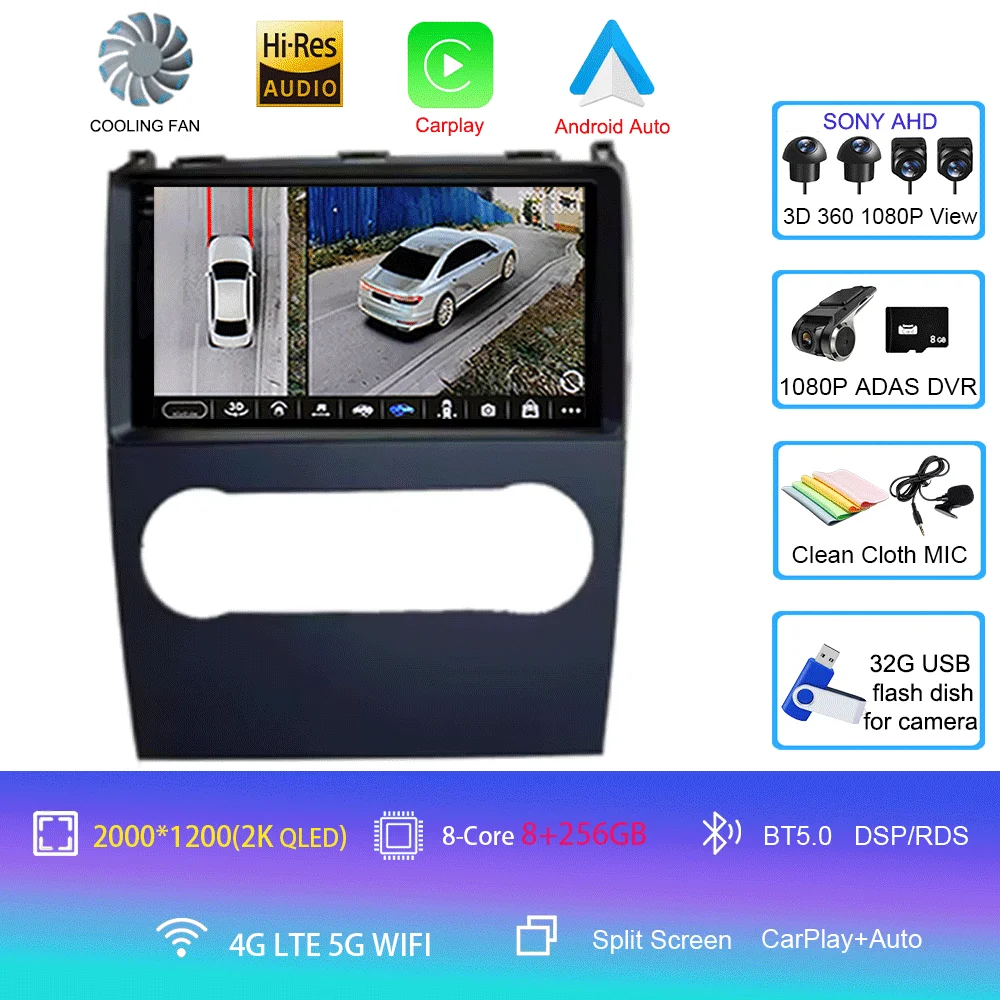 Voor Mercedes Benz B200 EEN B Klasse W169 A160 A180 A200 A220 2009-2012 Android 15 GPS Autoradio multimedia Head unit BT Radio 4G