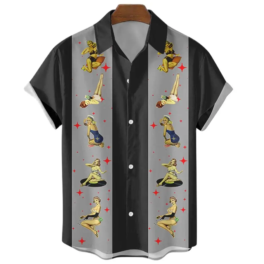 Neue Hawaiian Shirts für Männer Casual-Taste Unten Kurzarm Unisex Striped 3D Druck Sommer Strand Shirts Europäischen Größe S zu 5XL