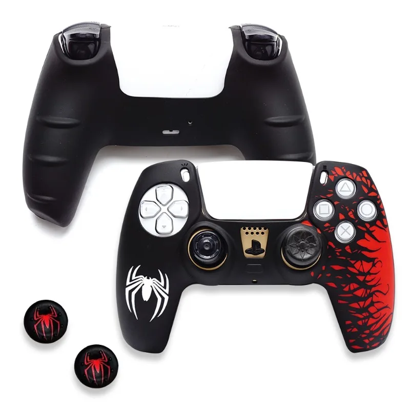 マーベル スパイダーマン サムスティック ケース 保護カバー スキン PlayStation 5 DualSense PS5 コントローラー シリコン ゲームパッド ケース