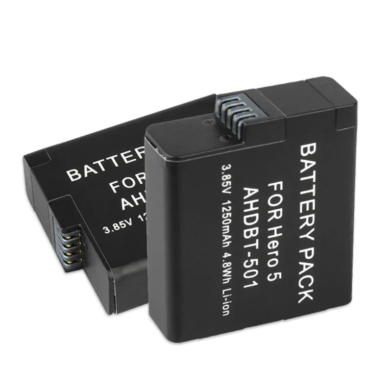 Bateria do Gopro Hero 7 6 5 GoPro5 Hero5 Gopro7 Hero7 Gopro6 Hero6 AHDBT 501 1250 mAh Cyfrowa kamera sportowa Baterie litowe — zdjęcie 7
