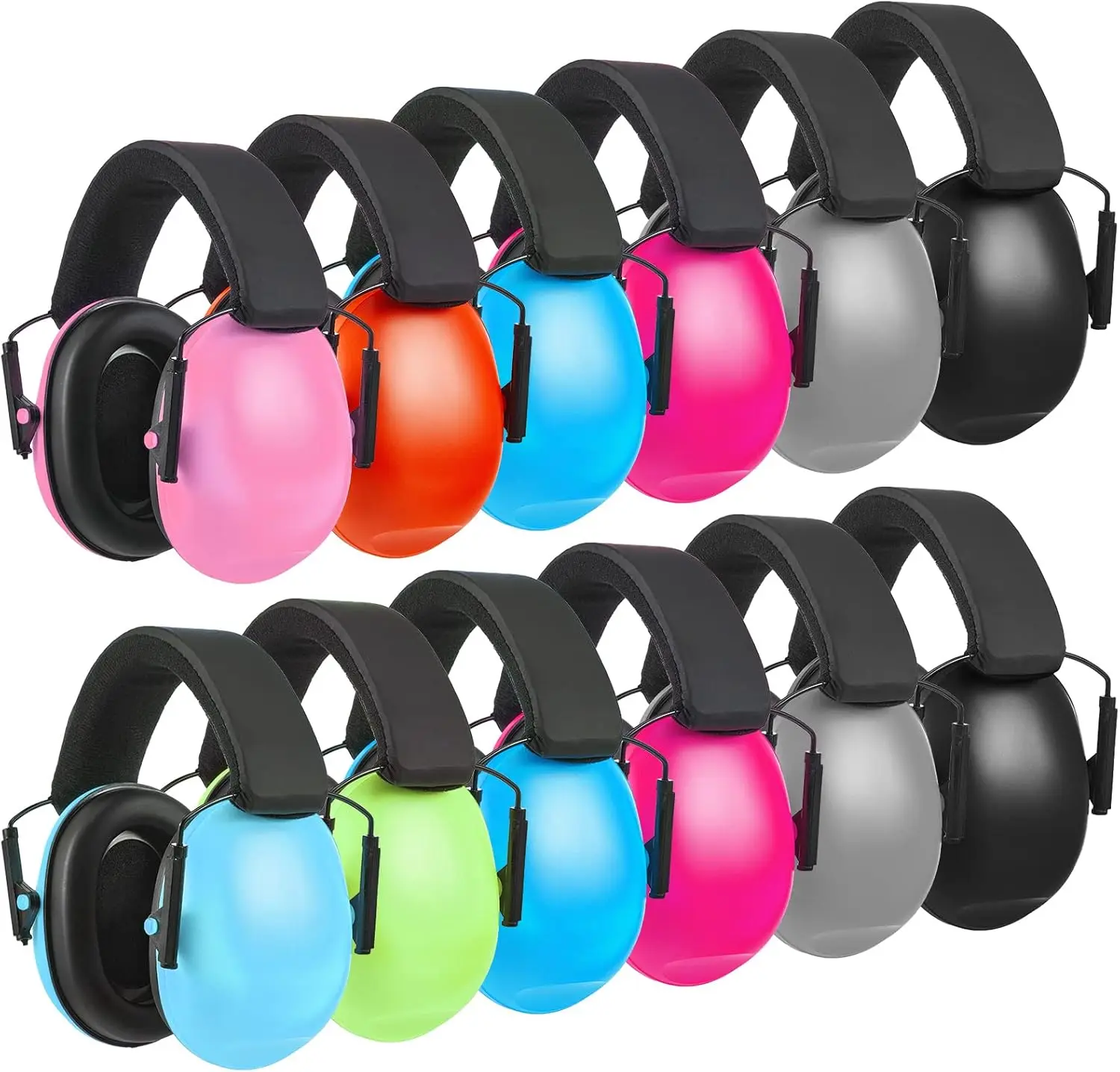 

12 шт. детских шумоподавляющих наушников для защиты слуха, снижение шума до 27 дБ, универсальный размер для всех возрастов