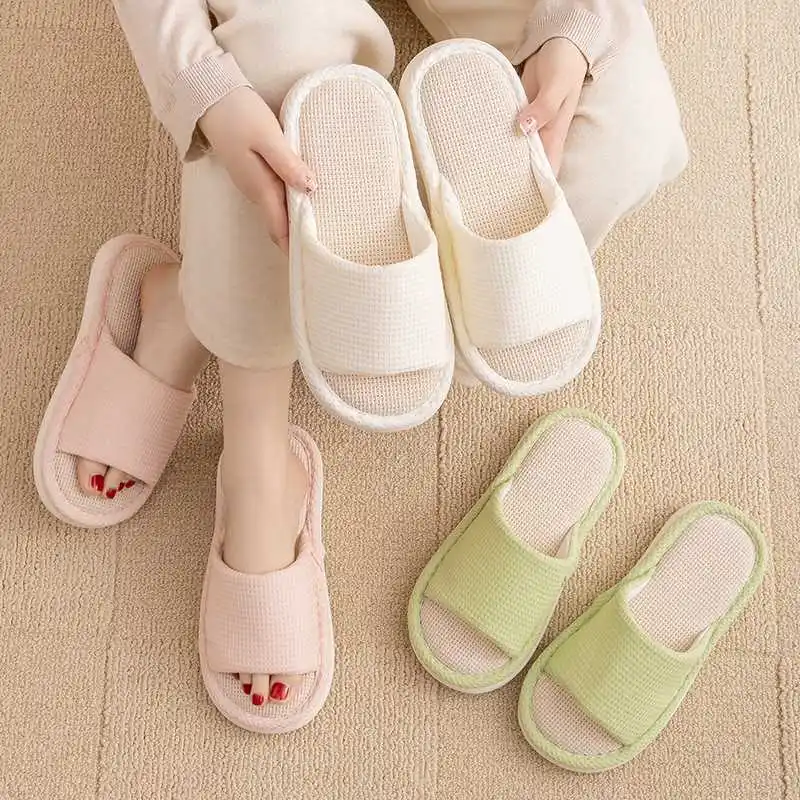 Linen Slippers Wome… - image