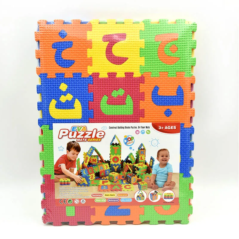 Arabic Kids Puzzle Mat Arabic Alphabet S Carpet Non-toxic Foam EVA Shaggy Crawling Carpets Teaching ABC Aids Gift 36/60Pcs/Set