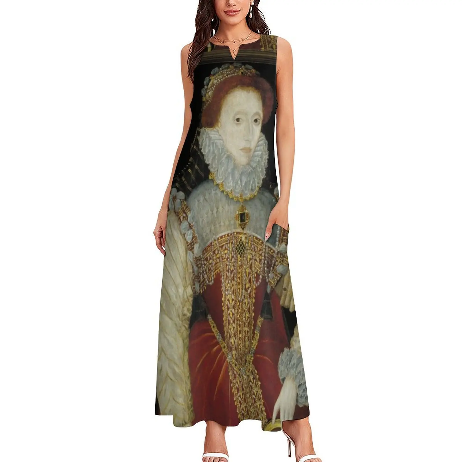 Queen Elizabeth I Long Dress dresses summer woman 2025 long sleeve dress sexy dress for women