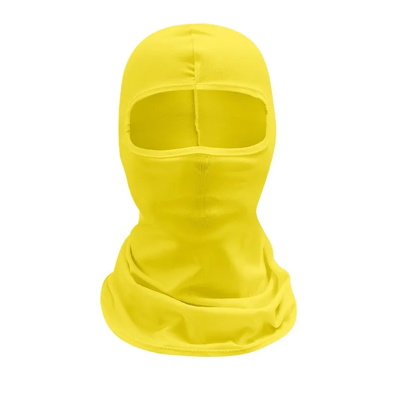 Bonés de Bicicleta Sunproof para homens, Balaclava Ciclismo Amarelo, máscara facial completa, chapéu de caça ao ar livre, lenço mágico multifuncional, tampa do pescoço