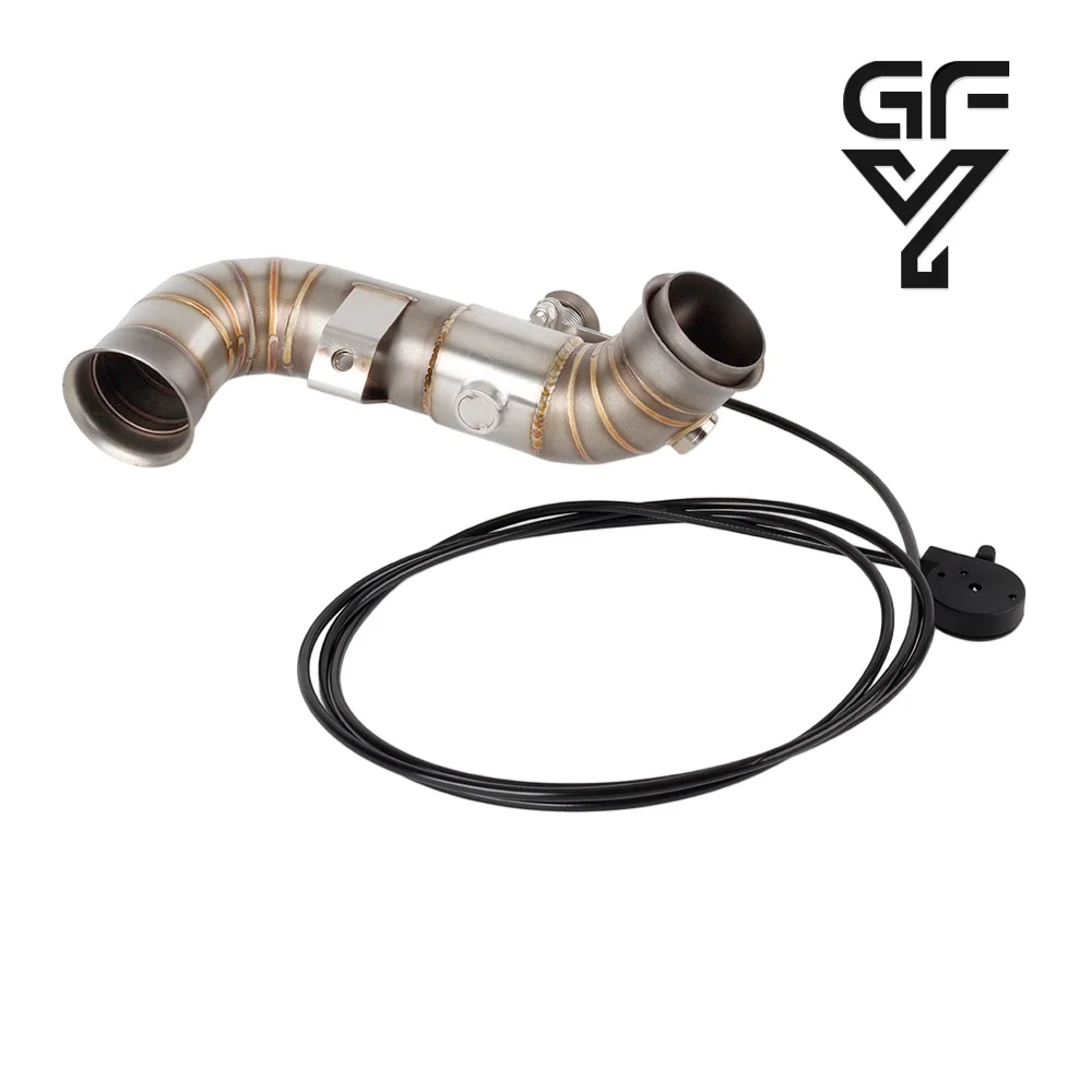 For KTM 890 Adventure 2021-2026 890 Adventure R, R Rally, L A2 Motorcycle Exhaust Link Pipe With Volume Control Valve Slip-on