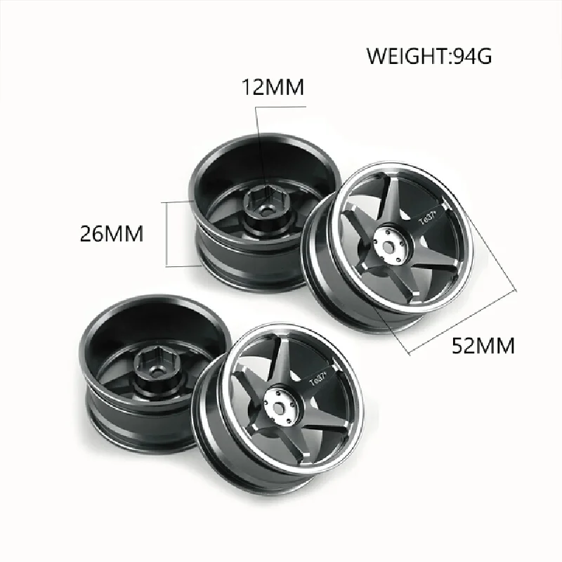 On-Road Drift Car Aluminum Alloy Metal Wheel Hub Climb Car Wheel Rim For  1/10 HSP Tamiya HPI Kyosho Sakura D5  TT02 Drift Hub