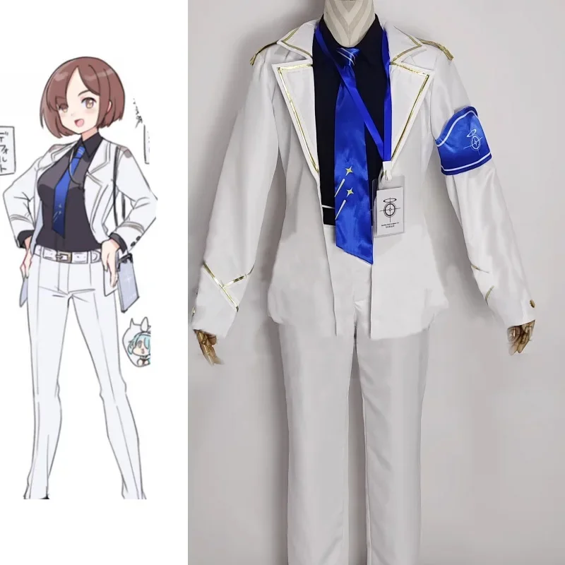 Blue Game Archive Schale Costume pour hommes et femmes, manteau de travail, vêtements de cosplay, tenue complète