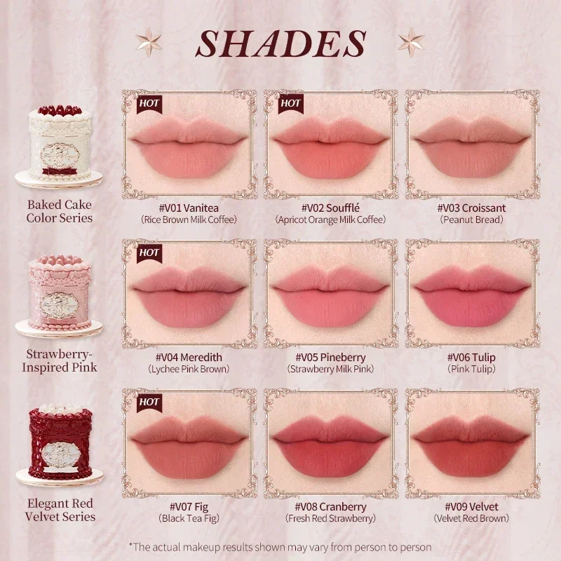 كريم شفاه كيك فلاور نوز سترابيري كيوبيد كوليكشن 5 مل لون شفاه مخملي - أحمر شفاه غير لامع بلون عالي الصبغة