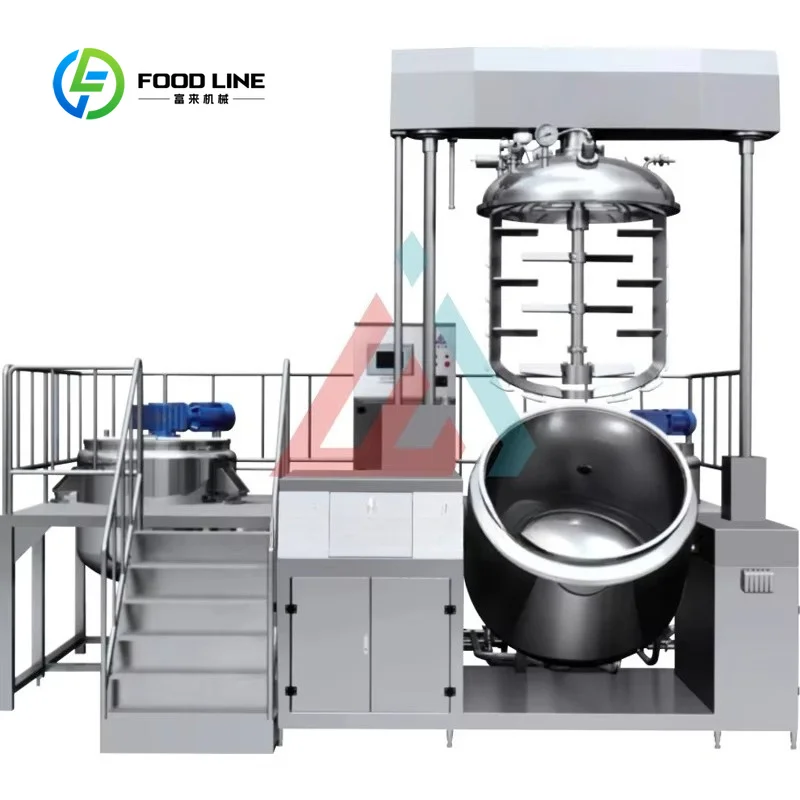 customized SUS304 Vacuum Mixer Emulsifier Complete Set with Pump Motor for General Chemical and Cosmetic Applications