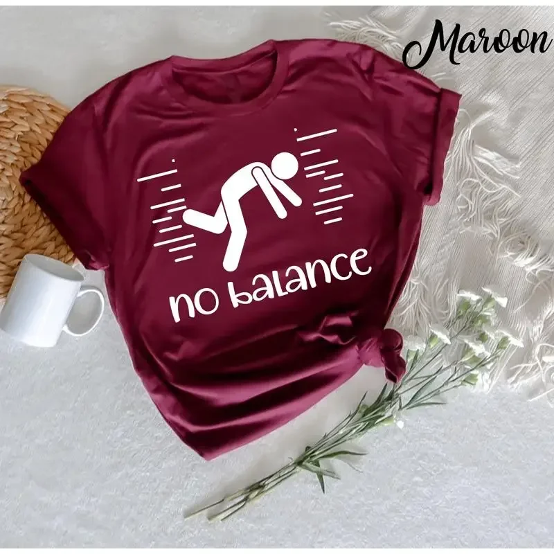 No Balance T Shirt Funny Runner Marathon Running Mom WorkouT