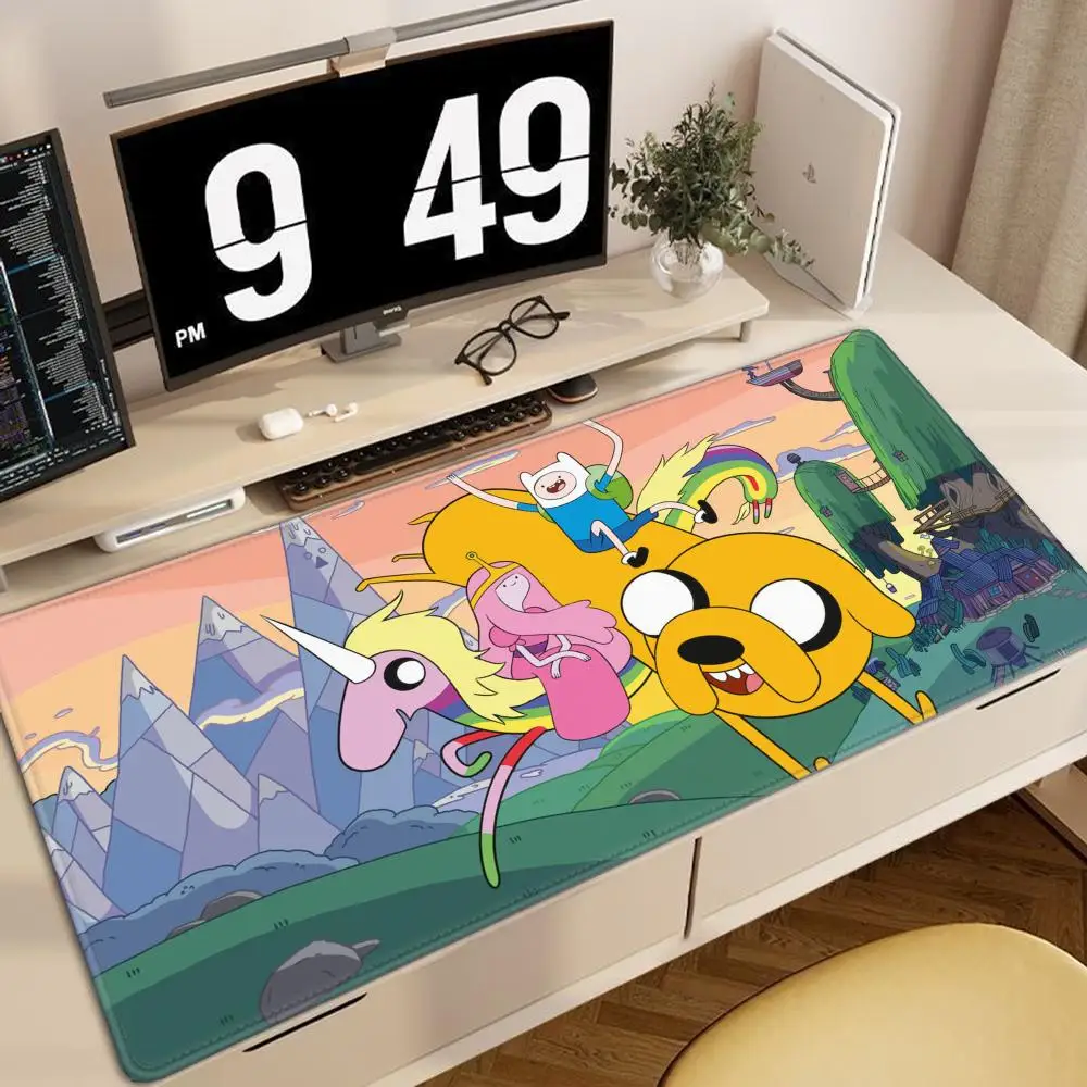 

Desk Mat Adventure Time Mouse Pad Large Gamer Cabinet Pc Cabinets 80x30 Extended Cute Keyboard Mousepad Games Gaming Accessories
