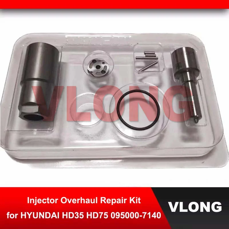 Diesel Injector Overhaul Kit For HYUNDAI HD35 HD75 Inyector Repair Part Nozzle Orifice Plate Mighty Mega 33800-52000 095000-7140