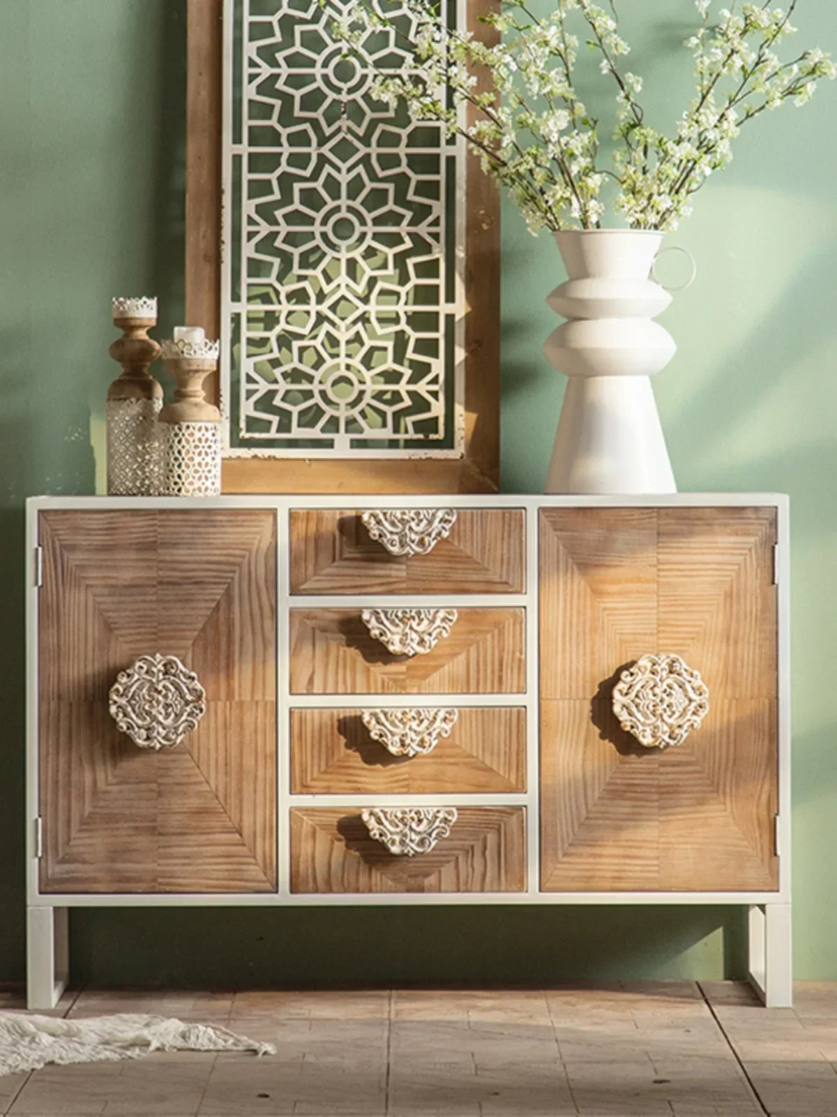 American modern decorative foyer table storage cabinet