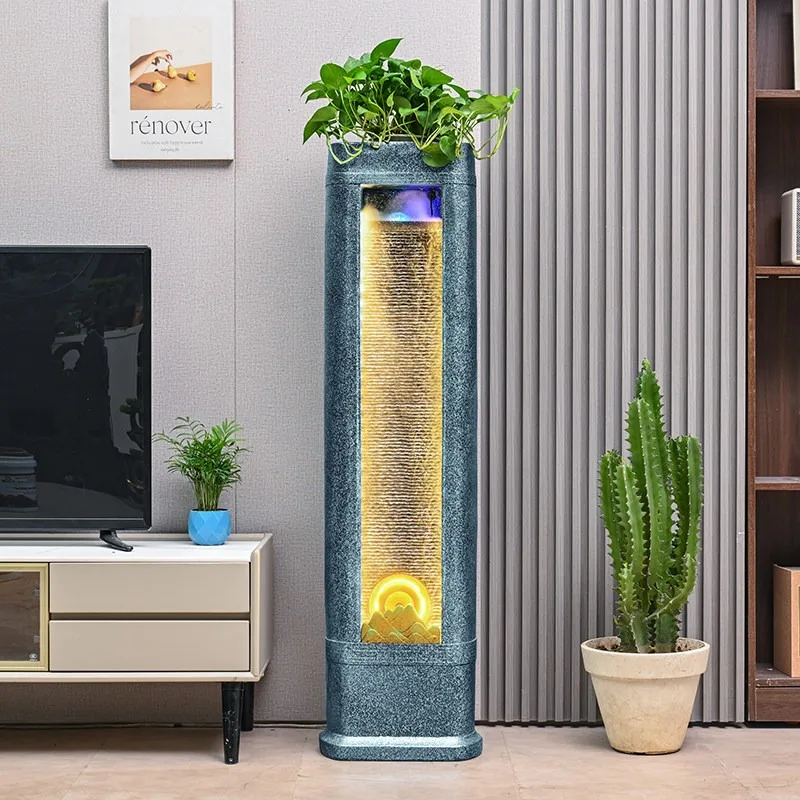 Simple and Modern Curtain Wall Ornaments Living Room Foyer Circulating Water Landscape
