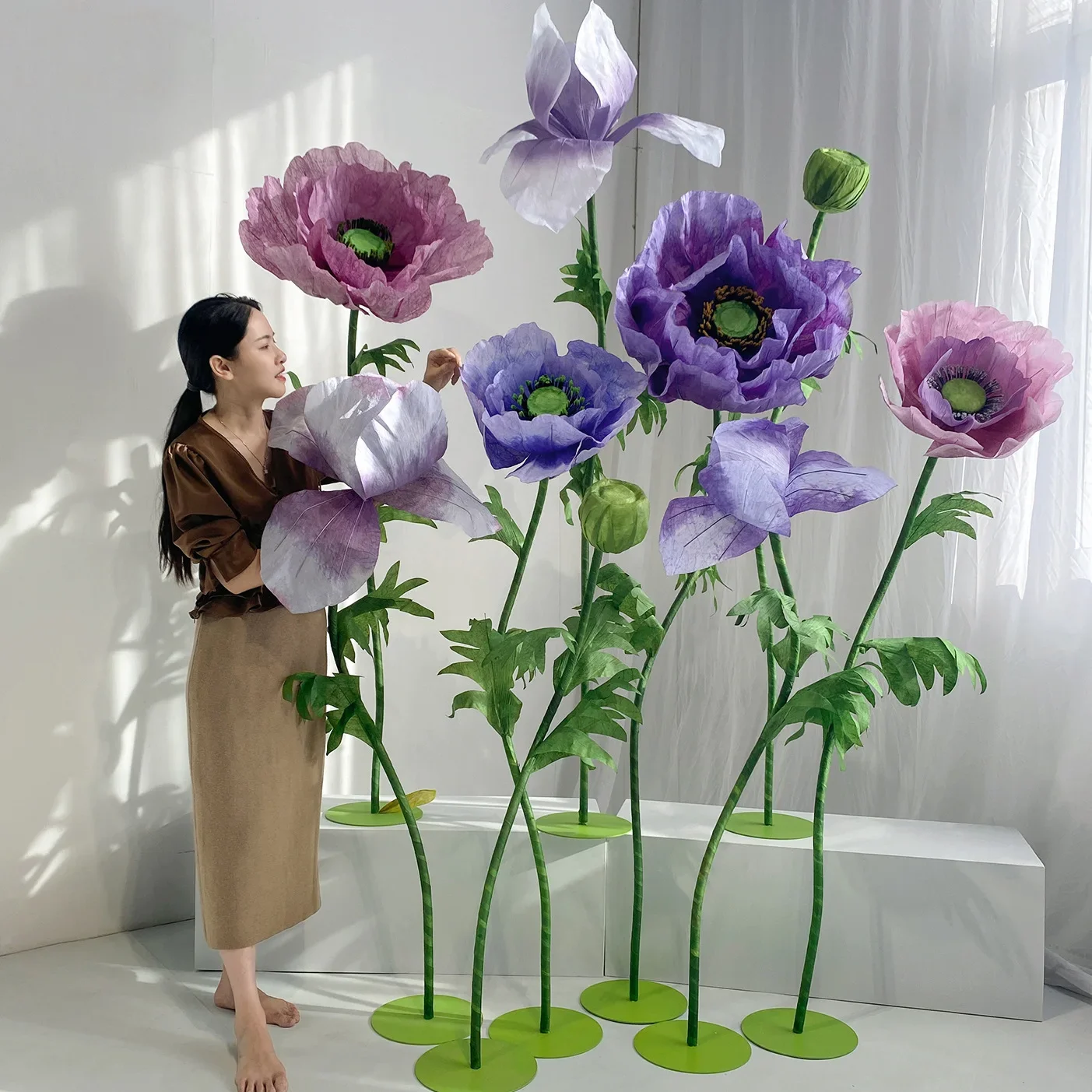 Artificial Flowers Large Size Paper Giant Flowers And Plants Decoration Flowers For Wedding Event Party